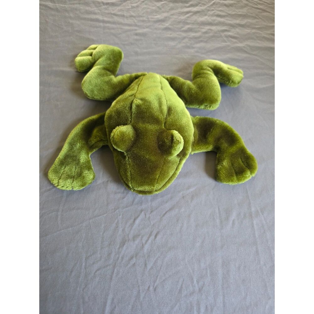 Folkmanis Green Frog Hand Puppet Plush Stuffed Animal Toy Vintage